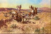Charles M Russell The Broken Rope oil painting artist